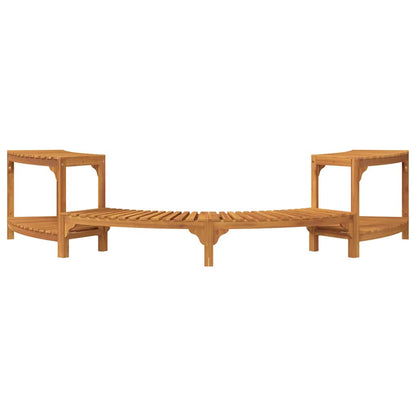Hot Tub Surround Half-Round Brown 272 x 120 x 55.5 cm