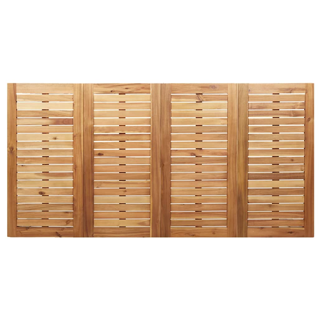 Dining Table 200x90x75 cm Solid Acacia Wood and Stainless Steel