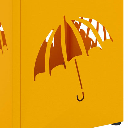 Rain Umbrella Stand Mustard 15.5 x 15.5 x 49 cm Steel