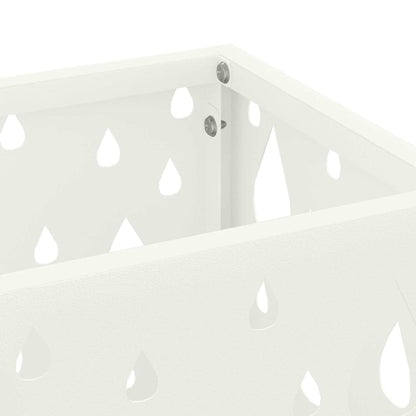 Rain Umbrella Stand White 15.5 x 15.5 x 49 cm Steel