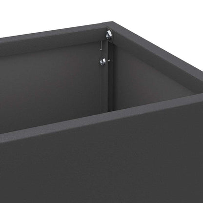 Rain Umbrella Stand Black 15.5 x 15.5 x 49 cm Steel