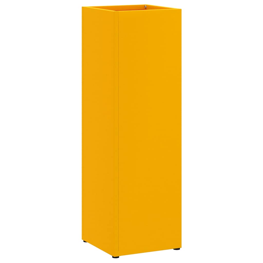 Rain Umbrella Stand Mustard 15.5 x 15.5 x 49 cm Steel