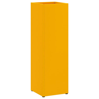 Rain Umbrella Stand Mustard 15.5 x 15.5 x 49 cm Steel