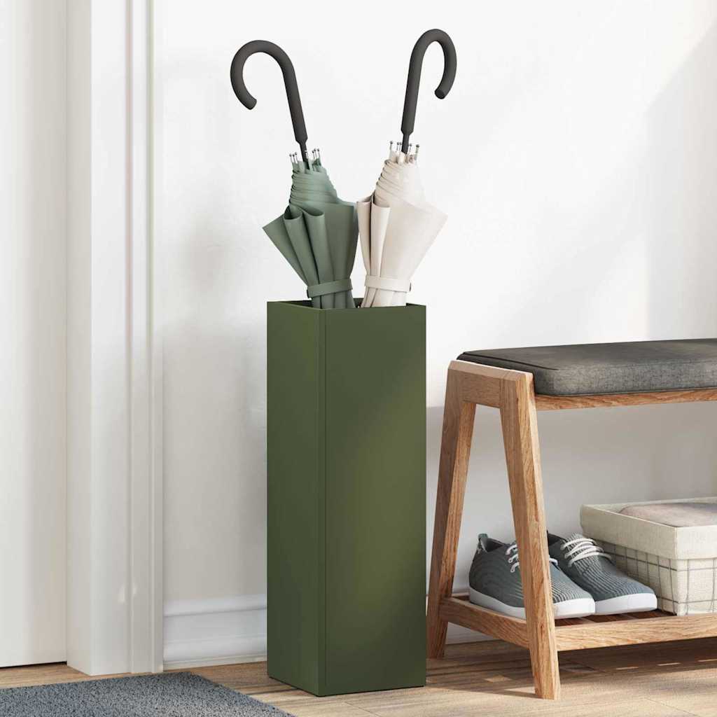 Rain Umbrella Stand Olive 15.5 x 15.5 x 49 cm Steel