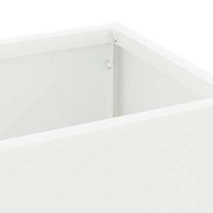 Rain Umbrella Stand White 15.5 x 15.5 x 49 cm Steel