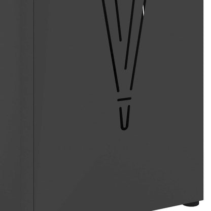 Rain Umbrella Stand Black 15.5 x 15.5 x 49 cm Steel
