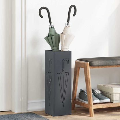 Rain Umbrella Stand Anthracite 15.5 x 15.5 x 49 cm Steel