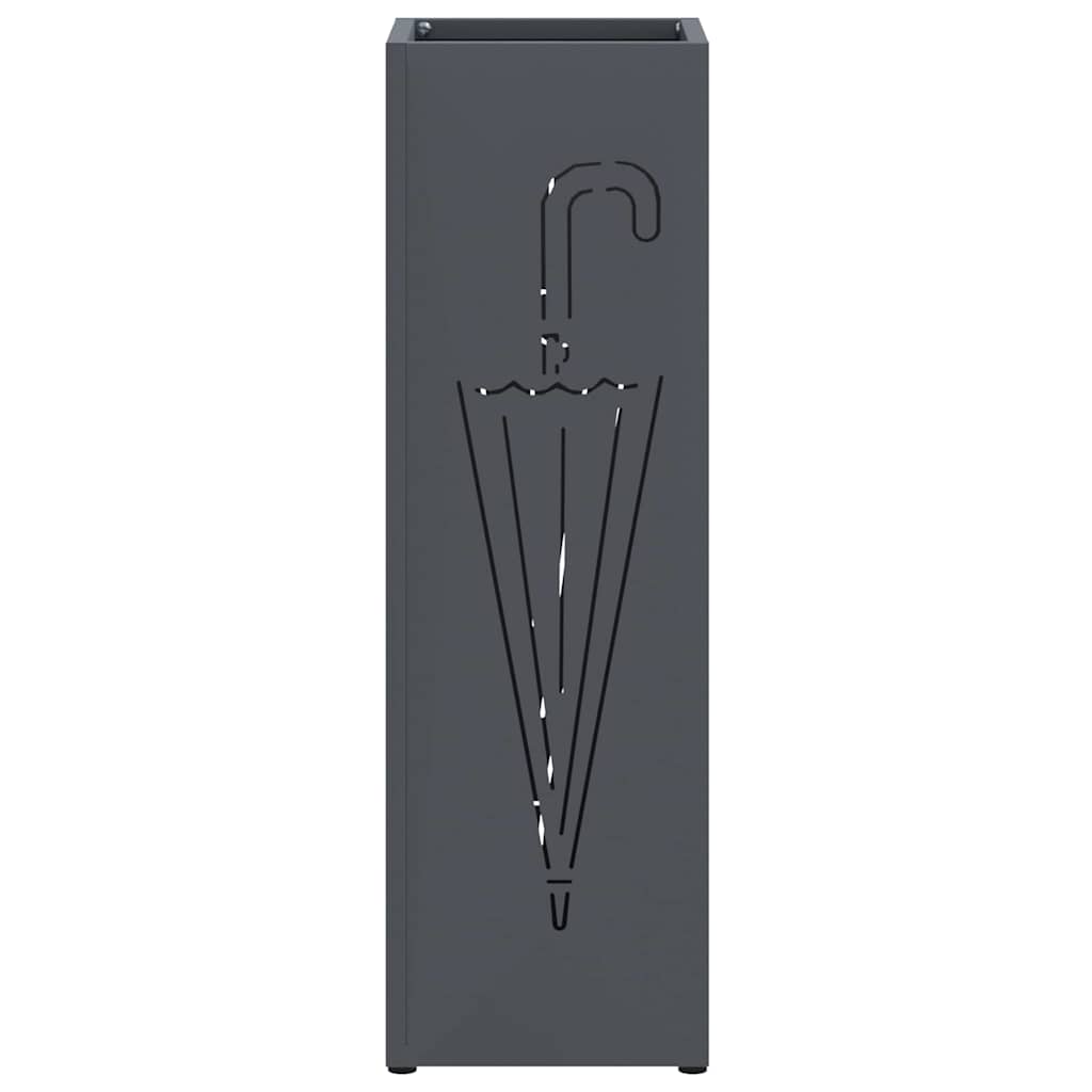 Rain Umbrella Stand Anthracite 15.5 x 15.5 x 49 cm Steel