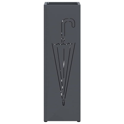 Rain Umbrella Stand Anthracite 15.5 x 15.5 x 49 cm Steel