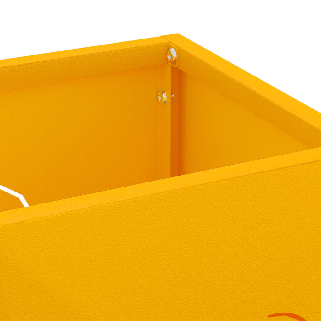 Rain Umbrella Stand Mustard 15.5 x 15.5 x 49 cm Steel