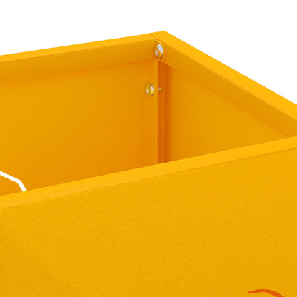 Rain Umbrella Stand Mustard 15.5 x 15.5 x 49 cm Steel