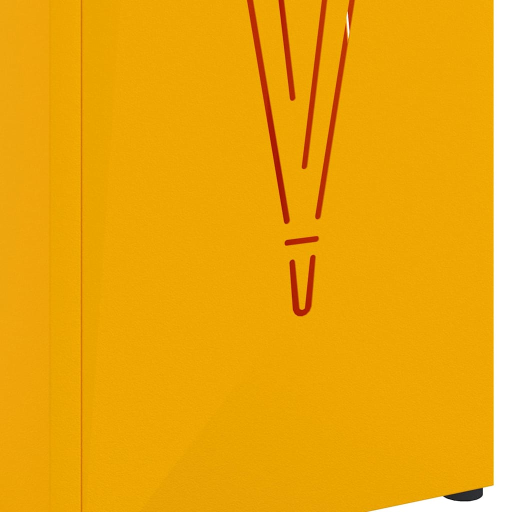 Rain Umbrella Stand Mustard 15.5 x 15.5 x 49 cm Steel