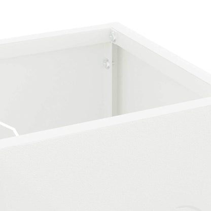 Rain Umbrella Stand White 15.5 x 15.5 x 49 cm Steel