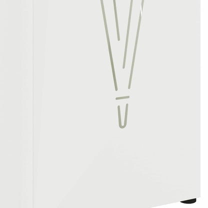 Rain Umbrella Stand White 15.5 x 15.5 x 49 cm Steel