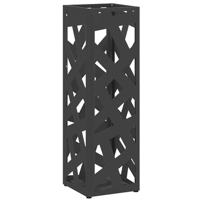 Rain Umbrella Stand Black 15.5 x 15.5 x 49 cm Steel