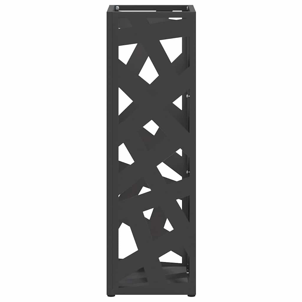 Rain Umbrella Stand Black 15.5 x 15.5 x 49 cm Steel