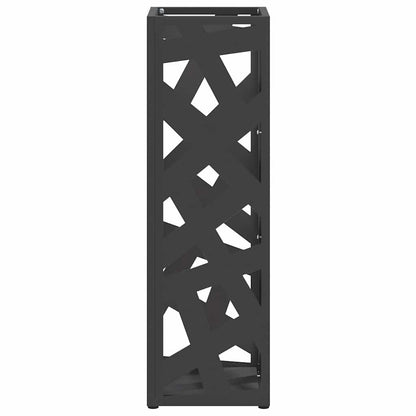 Rain Umbrella Stand Black 15.5 x 15.5 x 49 cm Steel