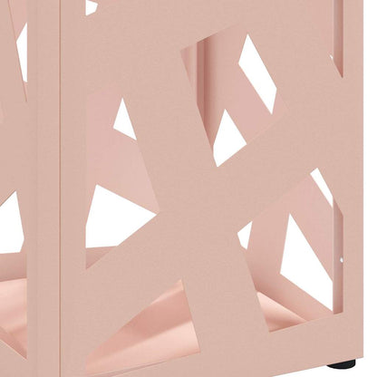 Rain Umbrella Stand with Storage Pink 15.5 x 15.5 x 49 cm Steel
