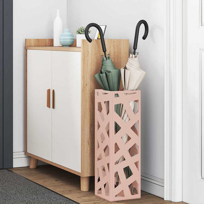 Rain Umbrella Stand with Storage Pink 15.5 x 15.5 x 49 cm Steel