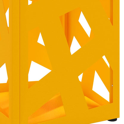 Rain Umbrella Stand Mustard 15.5 x 15.5 x 49 cm Steel