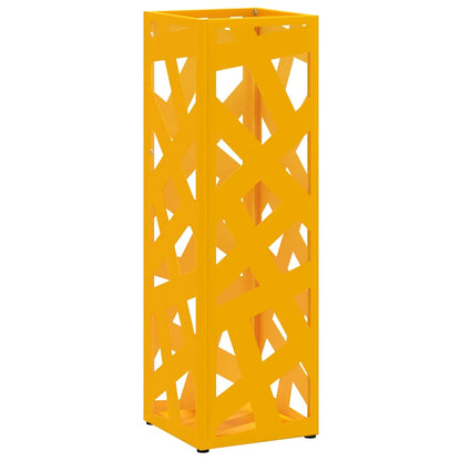 Rain Umbrella Stand Mustard 15.5 x 15.5 x 49 cm Steel