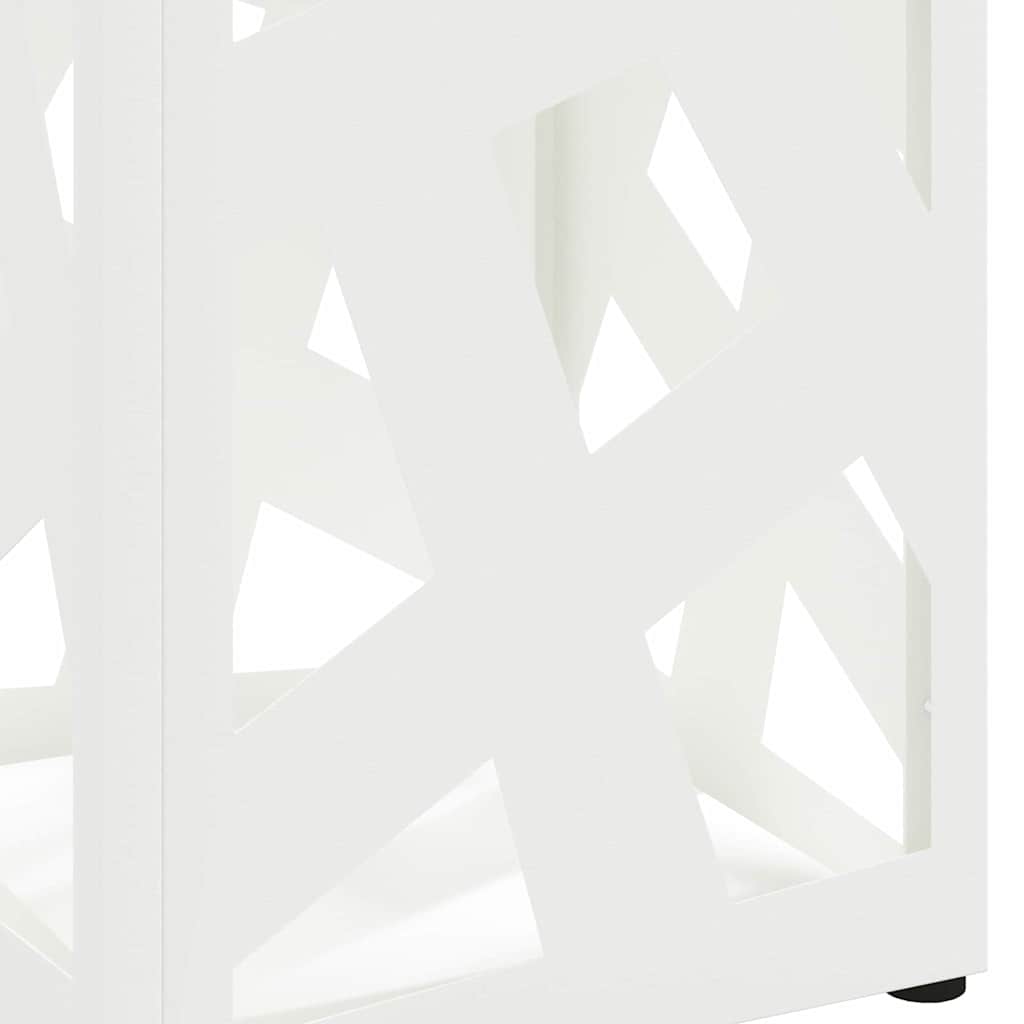 Rain Umbrella Stand White 15.5 x 15.5 x 49 cm Steel