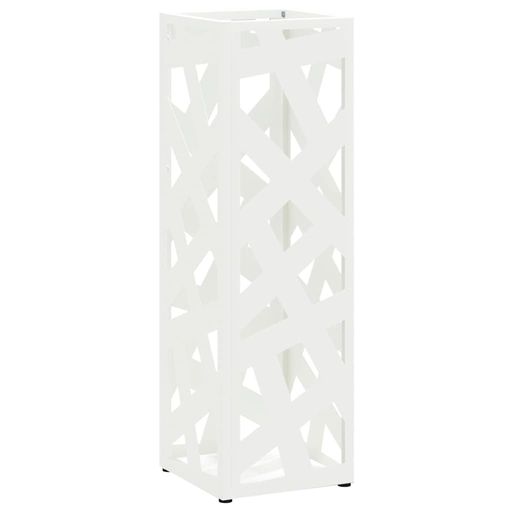 Rain Umbrella Stand White 15.5 x 15.5 x 49 cm Steel