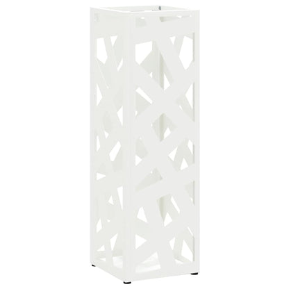 Rain Umbrella Stand White 15.5 x 15.5 x 49 cm Steel