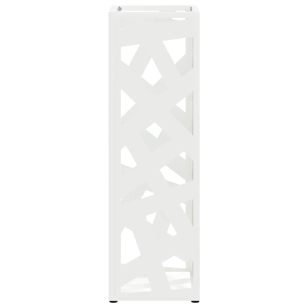 Rain Umbrella Stand White 15.5 x 15.5 x 49 cm Steel