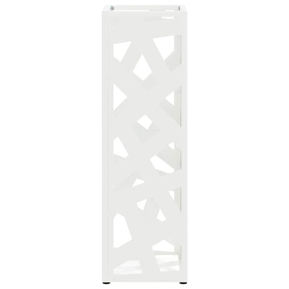 Rain Umbrella Stand White 15.5 x 15.5 x 49 cm Steel