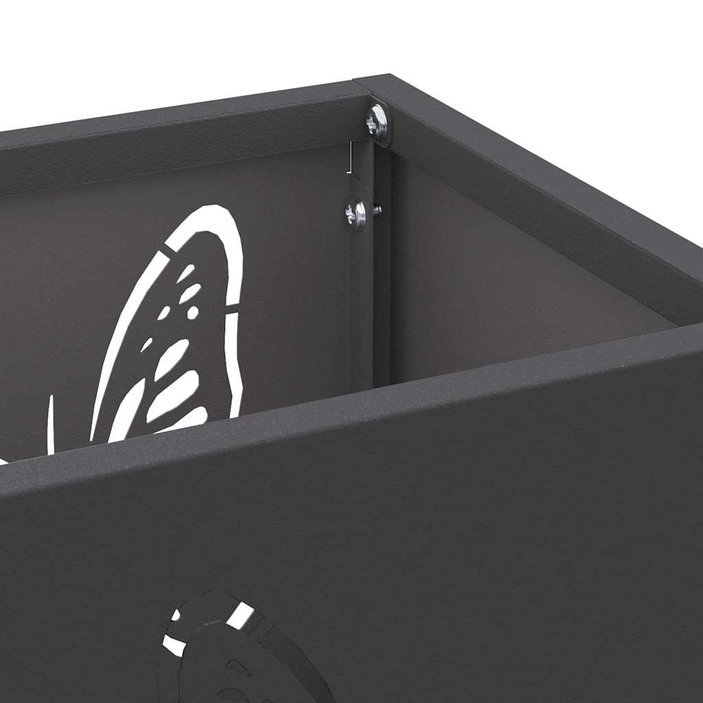 Rain Umbrella Stand Black 15.5 x 15.5 x 49 cm Steel
