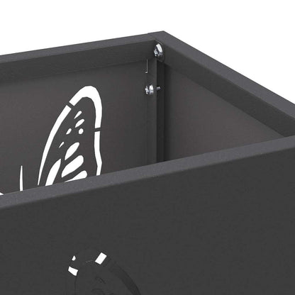 Rain Umbrella Stand Black 15.5 x 15.5 x 49 cm Steel