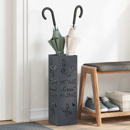 Rain Umbrella Stand Anthracite 15.5 x 15.5 x 49 cm Steel