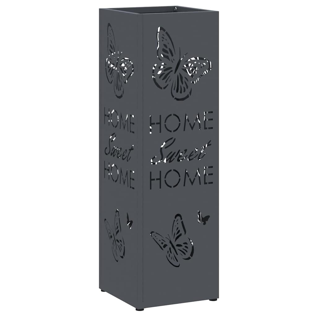 Rain Umbrella Stand Anthracite 15.5 x 15.5 x 49 cm Steel