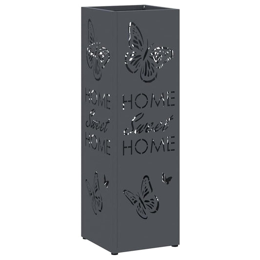Rain Umbrella Stand Anthracite 15.5 x 15.5 x 49 cm Steel