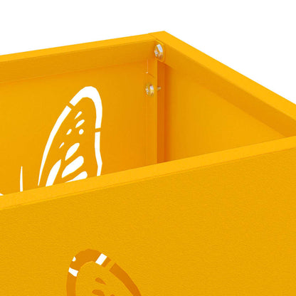 Rain Umbrella Stand Mustard 15.5 x 15.5 x 49 cm Steel