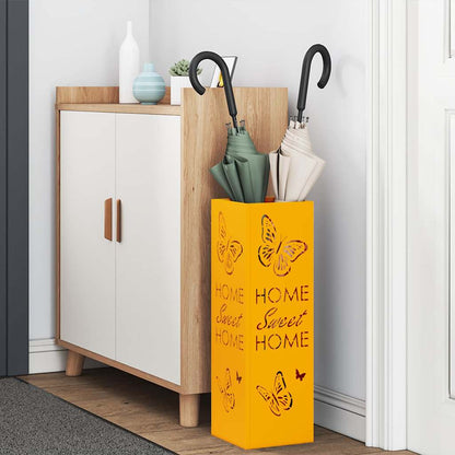 Rain Umbrella Stand Mustard 15.5 x 15.5 x 49 cm Steel