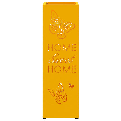 Rain Umbrella Stand Mustard 15.5 x 15.5 x 49 cm Steel