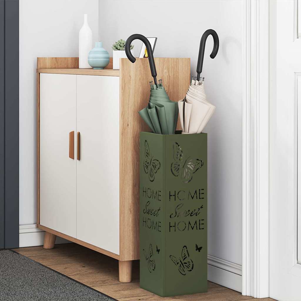 Rain Umbrella Stand Olive 15.5 x 15.5 x 49 cm Steel