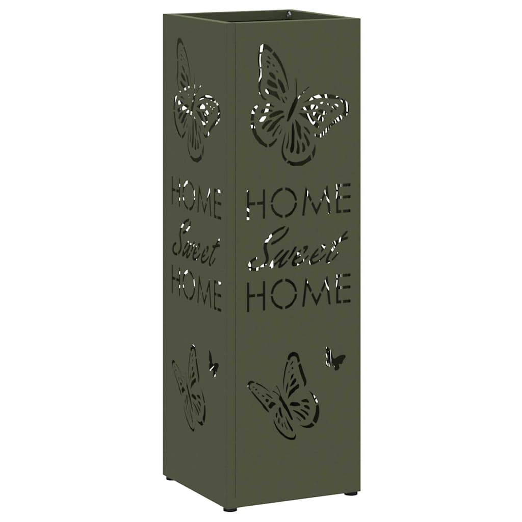Rain Umbrella Stand Olive 15.5 x 15.5 x 49 cm Steel
