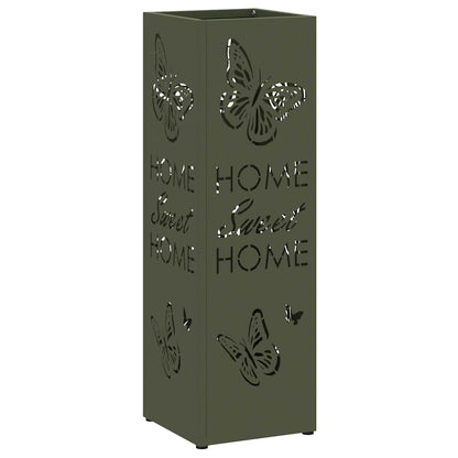 Rain Umbrella Stand Olive 15.5 x 15.5 x 49 cm Steel