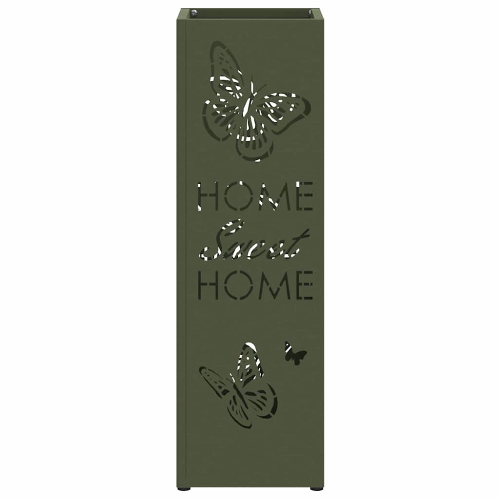 Rain Umbrella Stand Olive 15.5 x 15.5 x 49 cm Steel