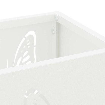 Rain Umbrella Stand White 15.5 x 15.5 x 49 cm Steel