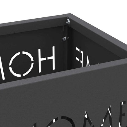 Rain Umbrella Stand Black 15.5 x 15.5 x 49 cm Steel