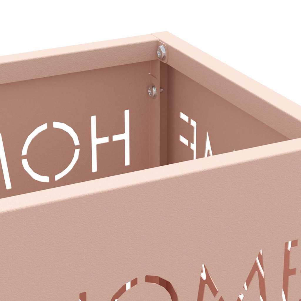 Rain Umbrella Stand with Storage Pink 15.5 x 15.5 x 49 cm Steel
