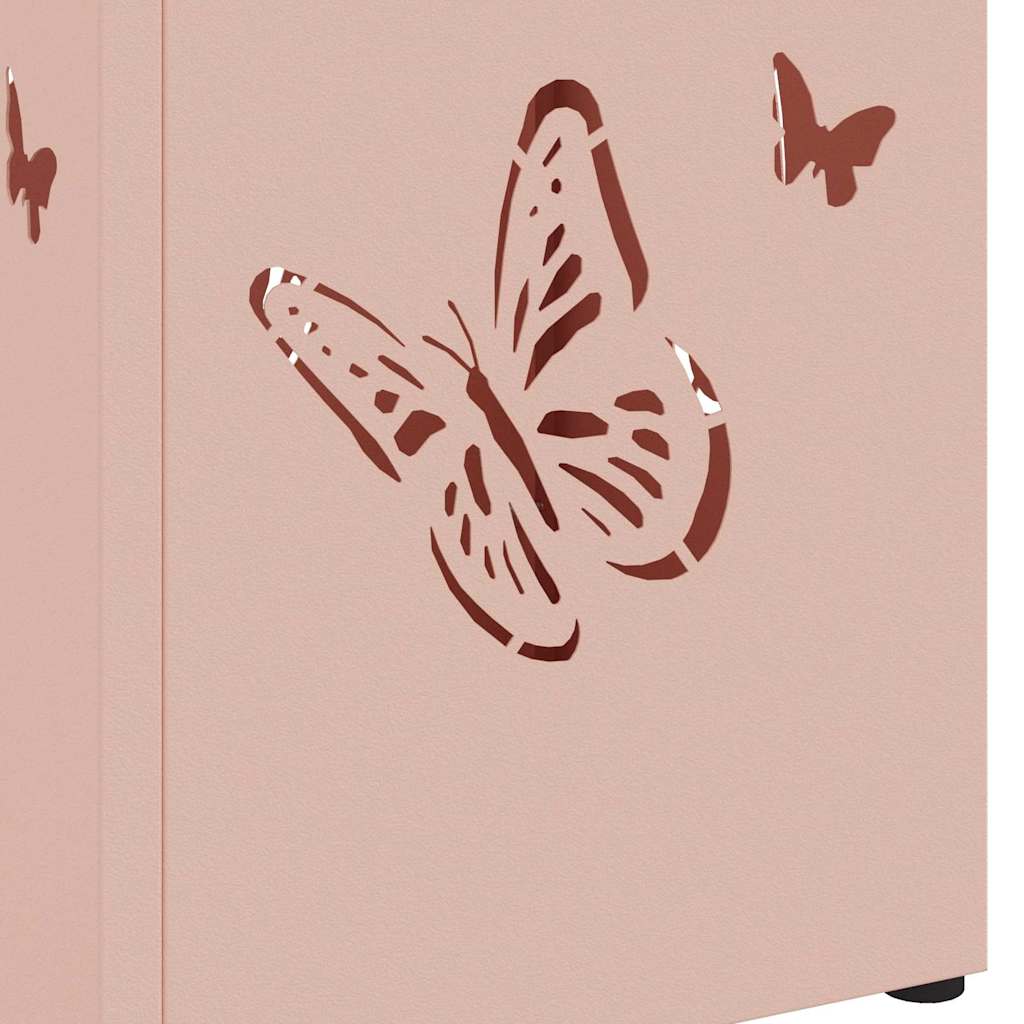 Rain Umbrella Stand with Storage Pink 15.5 x 15.5 x 49 cm Steel