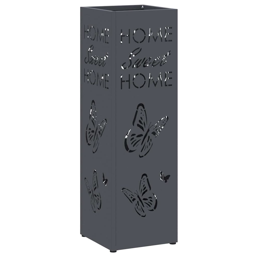 Rain Umbrella Stand Anthracite 15.5 x 15.5 x 49 cm Steel