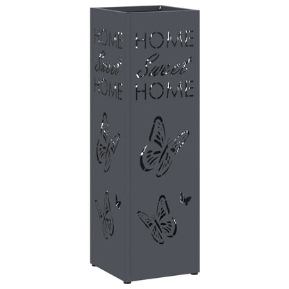 Rain Umbrella Stand Anthracite 15.5 x 15.5 x 49 cm Steel