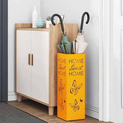Rain Umbrella Stand Mustard 15.5 x 15.5 x 49 cm Steel