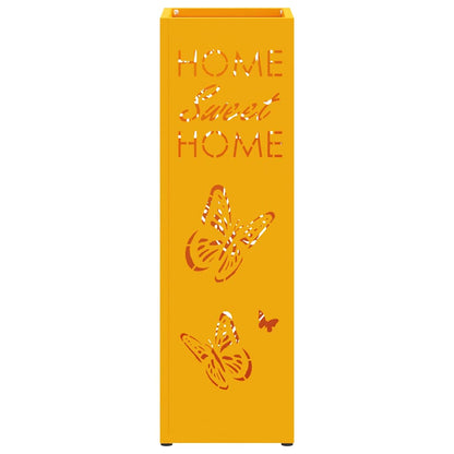 Rain Umbrella Stand Mustard 15.5 x 15.5 x 49 cm Steel